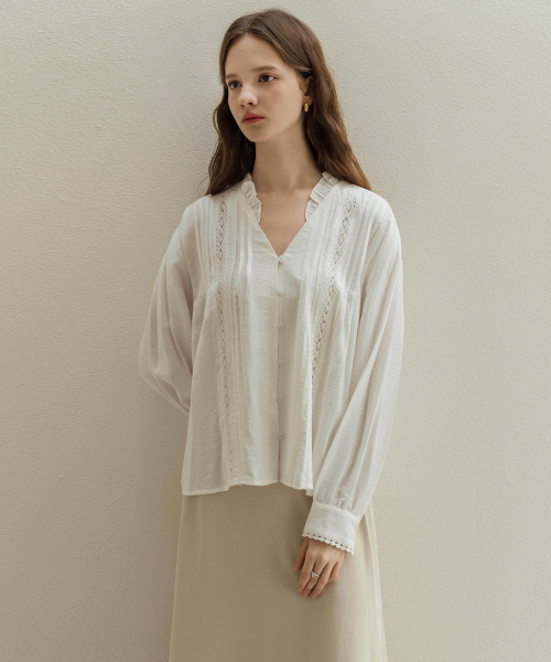 LAUTREDE MIN(ロートルドミン)の「Athe lace Blouse(シャツ/ブラウス・レディース・ホワイト・FREE)」の4枚目の写真