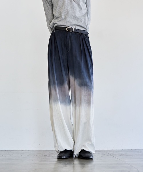 HARE（ハレ）の「Dip Dyeワイドパンツ(HARE)（その他パンツ・メンズ・ブラック系その他/ブルー系その他・FREE）」の2枚目の写真