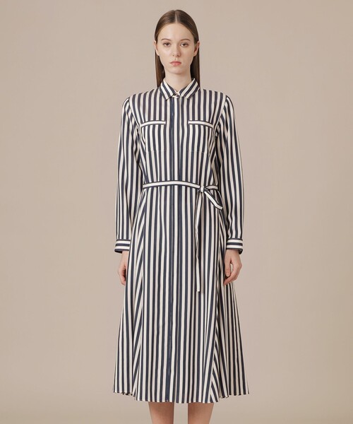 MACKINTOSH LONDON(マッキントッシュ ロンドン)の「【婦人画報4月号掲載】ドビーストライプワンピース(ワンピース・レディース・ネイビー・40/38)」の5枚目の写真