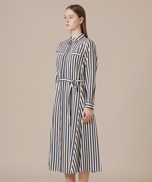 MACKINTOSH LONDON(マッキントッシュ ロンドン)の「【婦人画報4月号掲載】ドビーストライプワンピース(ワンピース・レディース・ネイビー・40/38)」の6枚目の写真