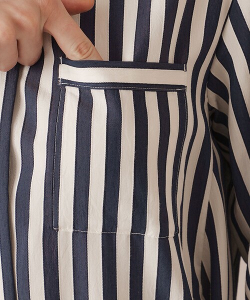 MACKINTOSH LONDON(マッキントッシュ ロンドン)の「【婦人画報4月号掲載】ドビーストライプワンピース(ワンピース・レディース・ネイビー・40/38)」の8枚目の写真