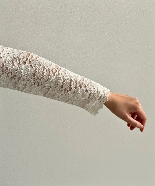 an another angelus（アンアナザーアンジェラス）の「ホルターリボン2wayレーストップス（Tシャツ/カットソー・レディース・クリーム/オフホワイト・FREE）」の18枚目の写真