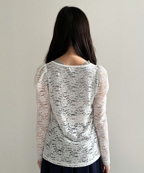 an another angelus（アンアナザーアンジェラス）の「ホルターリボン2wayレーストップス（Tシャツ/カットソー・レディース・クリーム/オフホワイト・FREE）」の20枚目の写真