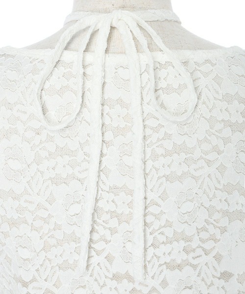 an another angelus（アンアナザーアンジェラス）の「ホルターリボン2wayレーストップス（Tシャツ/カットソー・レディース・クリーム/オフホワイト・FREE）」の8枚目の写真