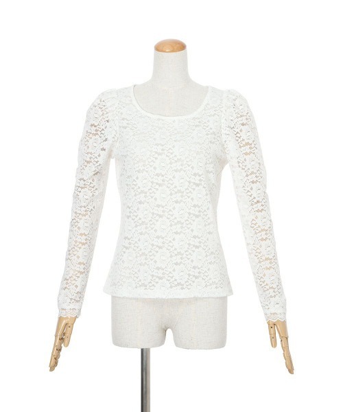 an another angelus（アンアナザーアンジェラス）の「ホルターリボン2wayレーストップス（Tシャツ/カットソー・レディース・クリーム/オフホワイト・FREE）」の11枚目の写真