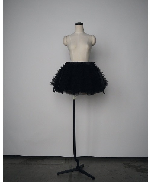 lilLilly（リルリリー）の「チュールティアードミニスカート（スカート・レディース・ホワイト/ブラック・FREE）」の15枚目の写真