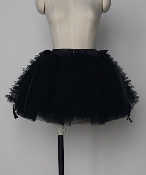 lilLilly（リルリリー）の「チュールティアードミニスカート（スカート・レディース・ホワイト/ブラック・FREE）」の18枚目の写真