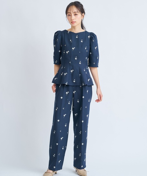 NOELA(ノエラ)の「【Premium】フラワー刺繍パンツ(その他パンツ・レディース・ベージュ/ネイビー・S/M)」の12枚目の写真