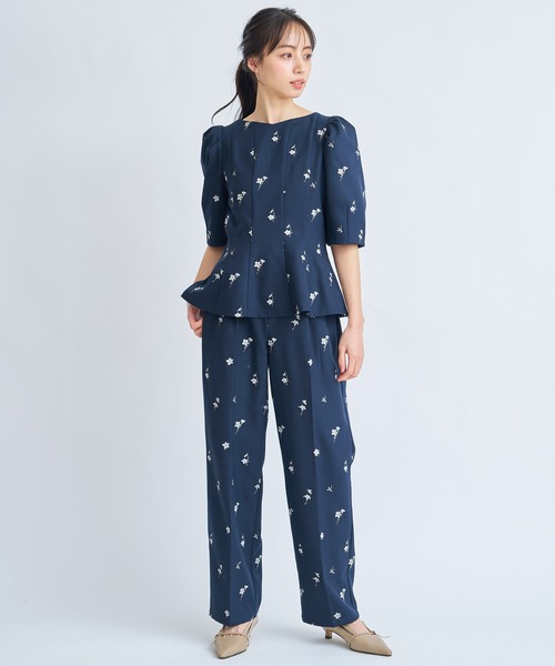 NOELA(ノエラ)の「【Premium】フラワー刺繍パンツ(その他パンツ・レディース・ベージュ/ネイビー・S/M)」の16枚目の写真