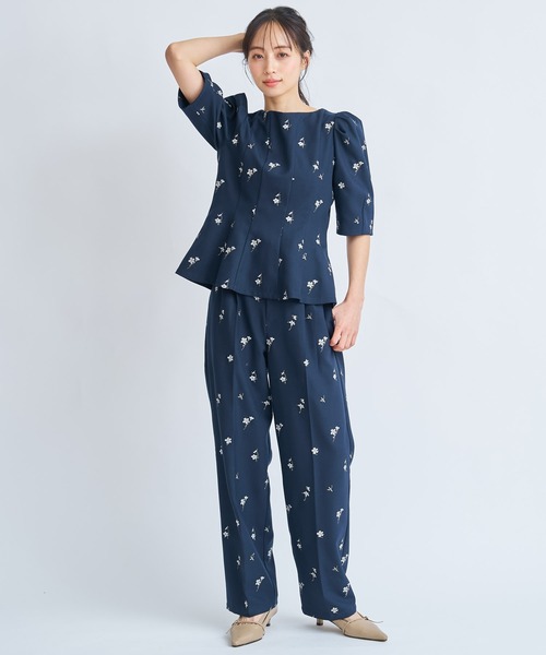 NOELA(ノエラ)の「【Premium】フラワー刺繍パンツ(その他パンツ・レディース・ベージュ/ネイビー・S/M)」の18枚目の写真