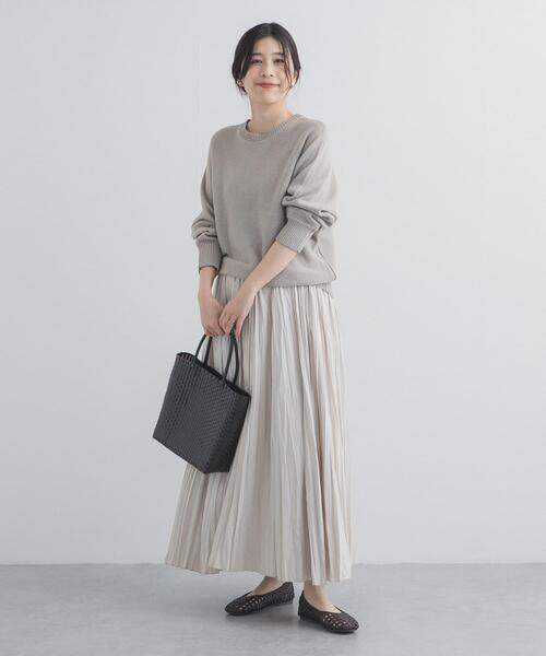 URBAN RESEARCH DOORS(アーバンリサーチドアーズ)の「タフタランダムプリーツスカート(スカート・レディース・ホワイト系その他/ブラック・FREE)」の9枚目の写真