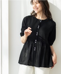 SHOO・LA・RUE | 七分袖ペプラムニットカーディガン(カーディガン/ボレロ)