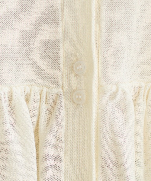 SHOO・LA・RUE(シューラルー)の「七分袖ペプラムニットカーディガン(カーディガン/ボレロ・レディース・ブラック/ブルー系その他/オレンジ/ピンク系/ダークブラウン/ホワイト・00)」の15枚目の写真