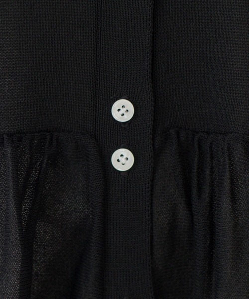 SHOO・LA・RUE(シューラルー)の「七分袖ペプラムニットカーディガン(カーディガン/ボレロ・レディース・ブラック/ブルー系その他/オレンジ/ピンク系/ダークブラウン/ホワイト・00)」の9枚目の写真