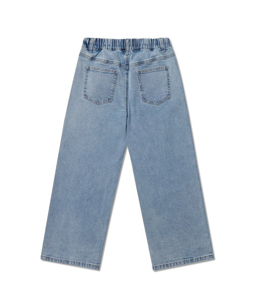 MUSINSA STANDARD KIDS(ムシンサスタンダードキッズ)の「ワイドデニムパンツ【ライトインディゴ】(デニムパンツ・レディース・その他・100/130/140/150/160/110/120)」の4枚目の写真