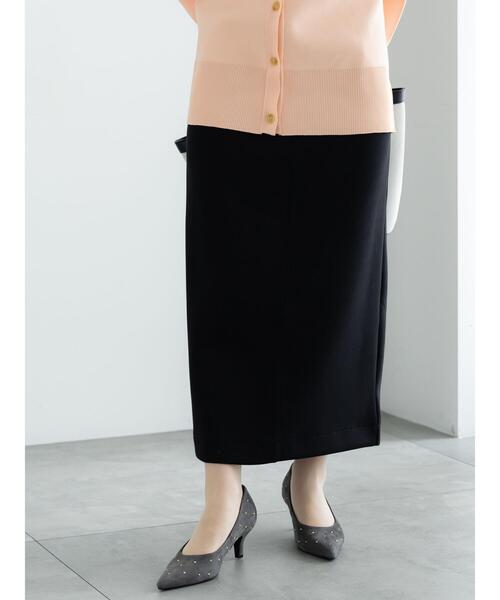 Te chichi（テチチ）の「ダンボールナロースカート（セットアップ可）（スカート・レディース・オフホワイト/シルバーグレー/ブラック・F）」の3枚目の写真