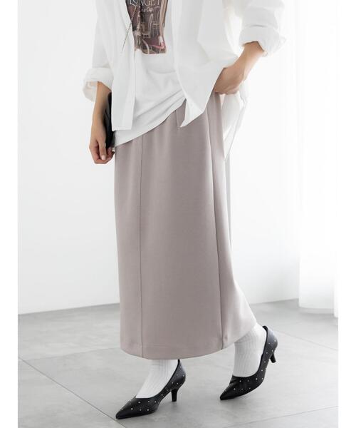 Te chichi（テチチ）の「ダンボールナロースカート（セットアップ可）（スカート・レディース・オフホワイト/シルバーグレー/ブラック・F）」の20枚目の写真