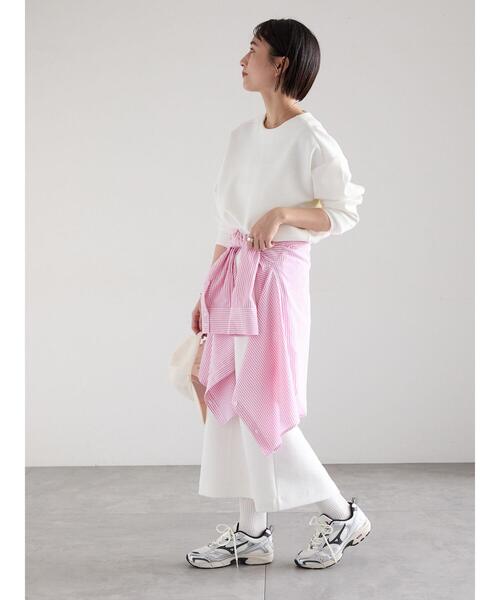 Te chichi（テチチ）の「ダンボールナロースカート（セットアップ可）（スカート・レディース・オフホワイト/シルバーグレー/ブラック・F）」の4枚目の写真