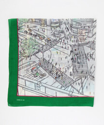 COMME CA ISM | スクランブル風景プリント スカーフ(ストール/ショール)