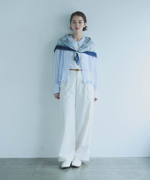 COMME CA ISM（コムサイズム）の「スクランブル風景プリント スカーフ（ストール/ショール・レディース・グリーン系その他/ブルー系その他・FREE）」の3枚目の写真