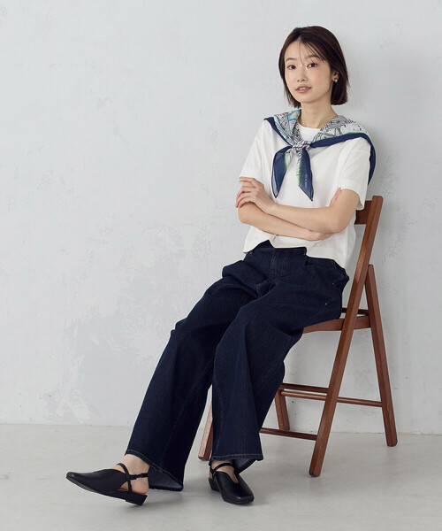 COMME CA ISM（コムサイズム）の「スクランブル風景プリント スカーフ（ストール/ショール・レディース・グリーン系その他/ブルー系その他・FREE）」の5枚目の写真