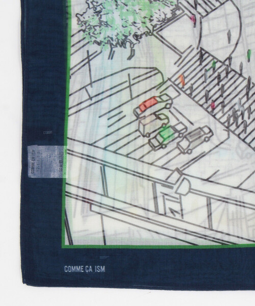 COMME CA ISM（コムサイズム）の「スクランブル風景プリント スカーフ（ストール/ショール・レディース・グリーン系その他/ブルー系その他・FREE）」の10枚目の写真