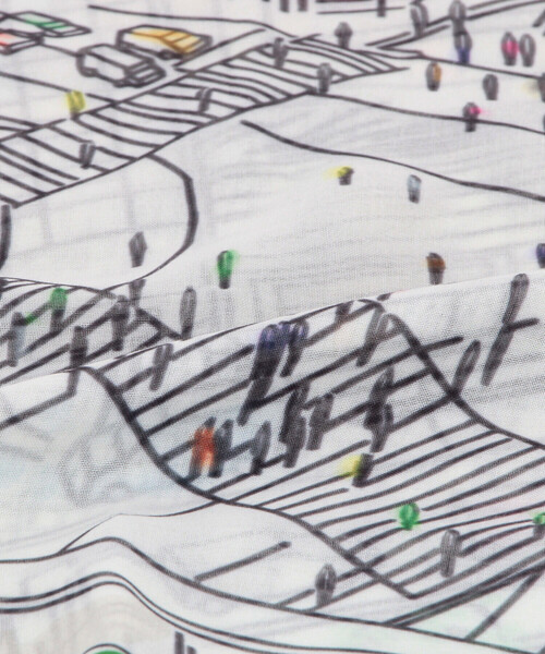 COMME CA ISM（コムサイズム）の「スクランブル風景プリント スカーフ（ストール/ショール・レディース・グリーン系その他/ブルー系その他・FREE）」の11枚目の写真