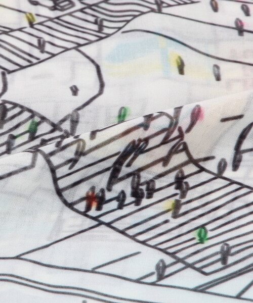 COMME CA ISM（コムサイズム）の「スクランブル風景プリント スカーフ（ストール/ショール・レディース・グリーン系その他/ブルー系その他・FREE）」の13枚目の写真