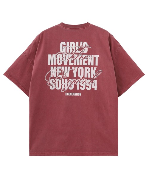 X-girl(エックスガール)の「FADED MIX FONT LOGO S/S BIG TEE DRESS(ワンピース・レディース・ブラック/オリーブ/バーガンディー・S/M)」の3枚目の写真
