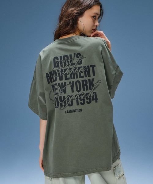 FADED MIX FONT LOGO S/S BIG TEE DRESS（ワンピース）｜X-girl