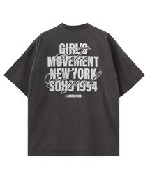 X-girl（エックスガール）の「FADED MIX FONT LOGO S/S BIG TEE DRESS（ワンピース）」
