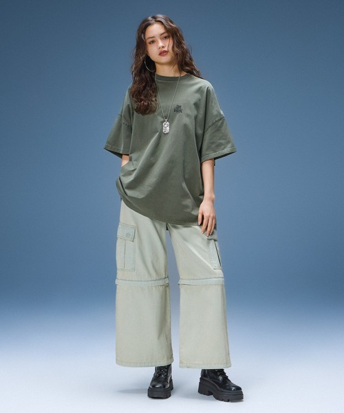 【X-girl】FADED S/S BIG TEE DRESS FADED FACE S/S BIG TEE DRESS（ワンピース）｜X-girl（エックスガール