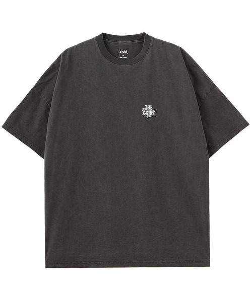 X-girl(エックスガール)の「FADED MIX FONT LOGO S/S BIG TEE DRESS(ワンピース・レディース・ブラック/オリーブ/バーガンディー・S/M)」の9枚目の写真