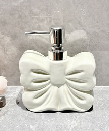 almo（アルモ）の「【Bls】【ZA】【Bling Leads】ソープディスペンサー 陶器リボン(BL)（インテリア雑貨）」