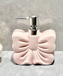 almo（アルモ）の「【Bls】【ZA】【Bling Leads】ソープディスペンサー 陶器リボン(BL)（インテリア雑貨）」