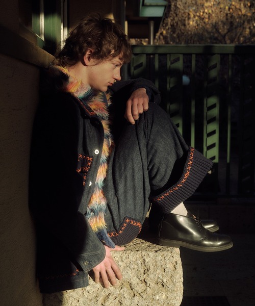 BLUSHED DENIM BLOUSON