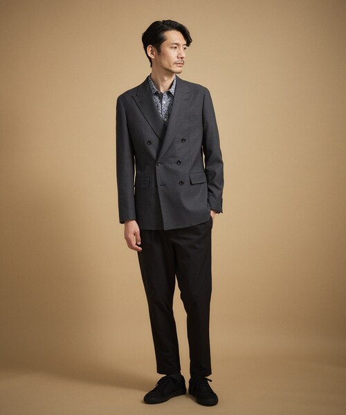 TAKEO KIKUCHI（タケオキクチ）の「ストレッチダブルジャケット（テーラードジャケット・メンズ・ブラック/チャコールグレー・04/03/02）」の15枚目の写真
