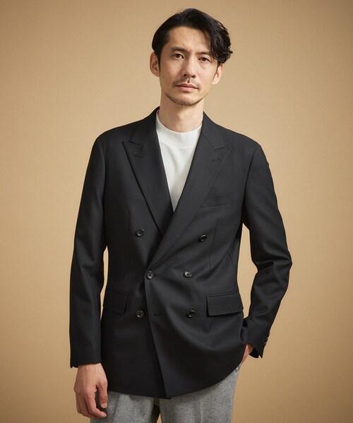 TAKEO KIKUCHI（タケオキクチ）の「ストレッチダブルジャケット（テーラードジャケット・メンズ・ブラック/チャコールグレー・04/03/02）」の18枚目の写真