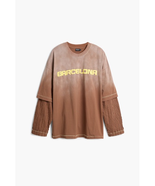 Desigual(デシグアル)の「【Desigual Studio】ダブルスリーブTシャツ(Tシャツ/カットソー・メンズ・ブラウン・L/S/M)」の2枚目の写真