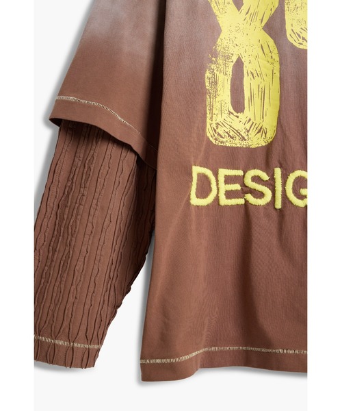 Desigual(デシグアル)の「【Desigual Studio】ダブルスリーブTシャツ(Tシャツ/カットソー・メンズ・ブラウン・L/S/M)」の3枚目の写真