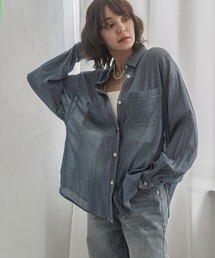 notch.（ノッチ）の「シアーデニムシャツ（シャツ/ブラウス）」