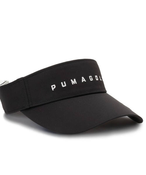 PUMA(プーマ)の「PUMA プーマ ウィメンズ ゴルフ スピードキャット リボン バイザー(サンバイザー・レディース・ブラック/レッド・フリー)」の2枚目の写真