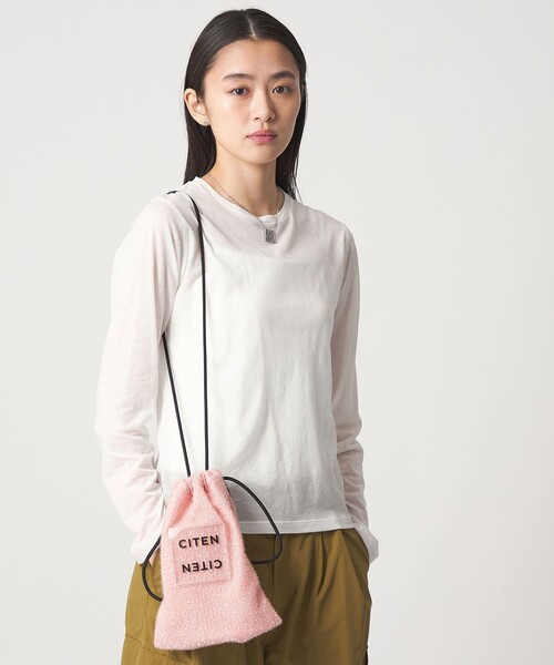 CITEN(シテン)の「<CITEN>シアーコンパクトロンT(Tシャツ/カットソー・レディース・ホワイト/ブラック/イエロー・FREE)」の5枚目の写真