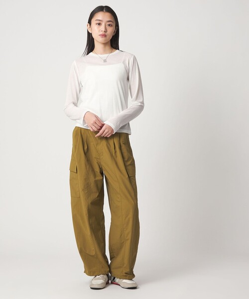 CITEN(シテン)の「<CITEN>シアーコンパクトロンT(Tシャツ/カットソー・レディース・ホワイト/ブラック/イエロー・FREE)」の6枚目の写真