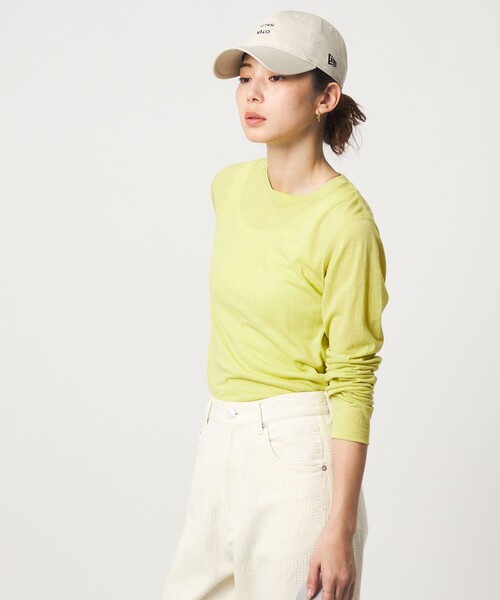 CITEN(シテン)の「<CITEN>シアーコンパクトロンT(Tシャツ/カットソー・レディース・ホワイト/ブラック/イエロー・FREE)」の12枚目の写真