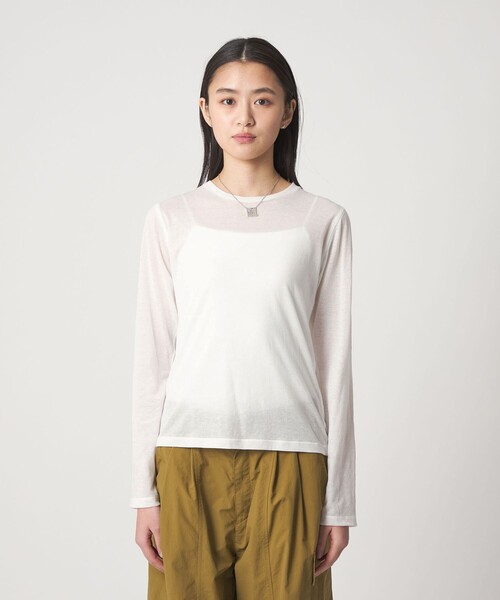 CITEN(シテン)の「<CITEN>シアーコンパクトロンT(Tシャツ/カットソー・レディース・ホワイト/ブラック/イエロー・FREE)」の15枚目の写真