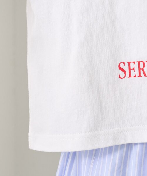 mystic（ミスティック）の「ショートロゴTシャツ（Tシャツ/カットソー・レディース・イエロー/オフホワイト・FREE）」の6枚目の写真