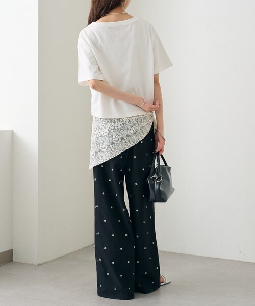 mystic（ミスティック）の「ショートロゴTシャツ（Tシャツ/カットソー・レディース・イエロー/オフホワイト・FREE）」の9枚目の写真