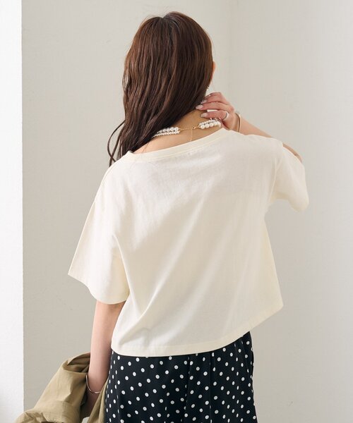 mystic（ミスティック）の「ショートロゴTシャツ（Tシャツ/カットソー・レディース・イエロー/オフホワイト・FREE）」の14枚目の写真