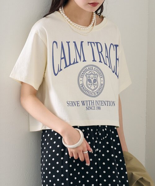 mystic（ミスティック）の「ショートロゴTシャツ（Tシャツ/カットソー・レディース・イエロー/オフホワイト・FREE）」の19枚目の写真